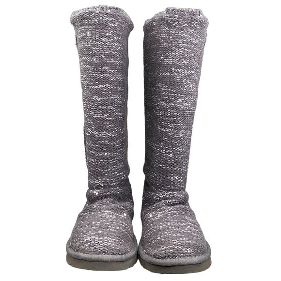 UGG Women's Cardy Gray Metallic Pull On Winter Boot Size US 7 - Picture 7 of 10